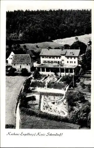 Ak Winterbach im Remstal Württemberg, Fliegeraufnahme, Kurhaus Engelberg