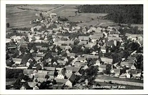 Ak Bodersweier Kehl am Rhein, Fliegeraufnahme
