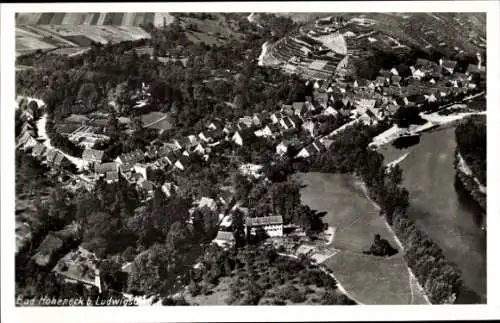 Ak Hoheneck Ludwigsburg in Württemberg, Fliegeraufnahme