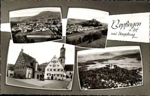 Ak Bopfingen am Ipf Ostalbkreis, Fliegeraufnahme