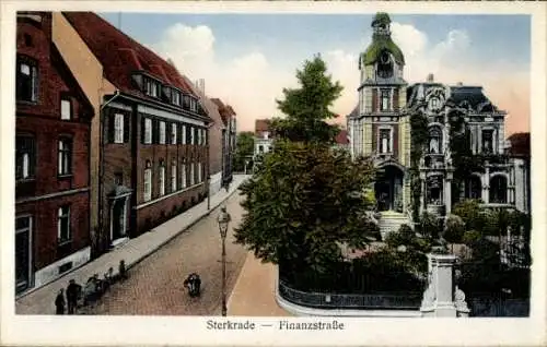 Ak Sterkrade Oberhausen im Ruhrgebiet, Finanzstraße