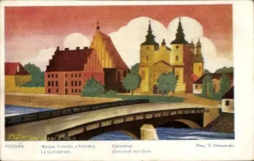 Künstler Ak Gronowski, T., Poznań Posen, Kathedrale, Dominsel, Dom, Landesausstellung 1929