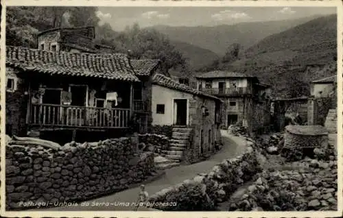 Ak Unhais da Serra Portugal, Uma rua pitoresca
