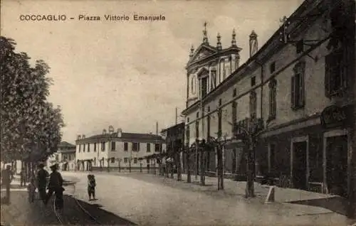 Ak Coccaglio Lombardia, Piazza Vittorio Emanuele