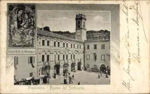 Ak Montenero Livorno Toscana, Piazza del Santuario