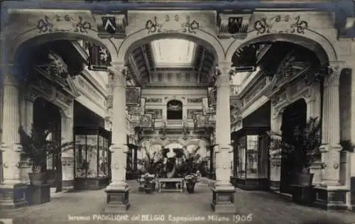 Ak Milano Mailand Lombardia, Esposizione 1906, Belgischer Pavillon