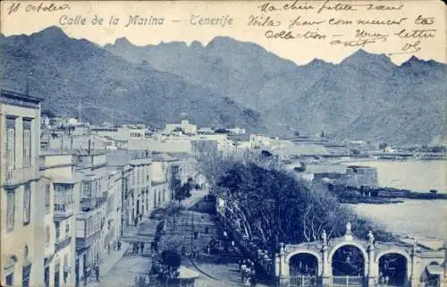 Ak Tenerife Islas Canarias España, Calle de la Marina
