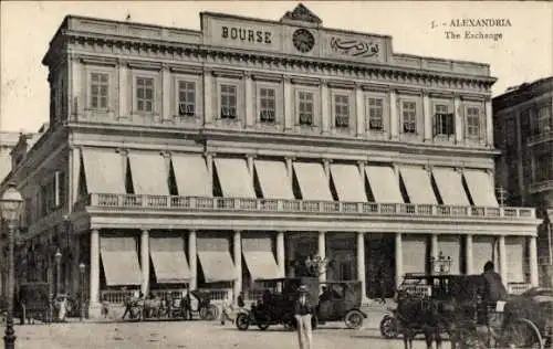 Ak Alexandria Ägypten, The Exchange, Börse