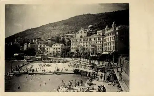 Ak Opatija Abbazia Kroatien, Strandbad