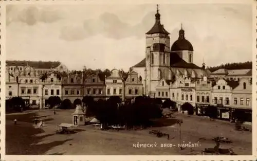 Foto Ak Havlíčkův Brod Německý Brod Deutschbrod Region Hochland, Platz