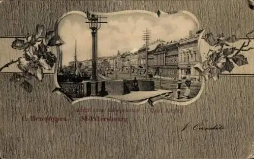 Passepartout Ak Sankt Petersburg Russland, Quai Anglais
