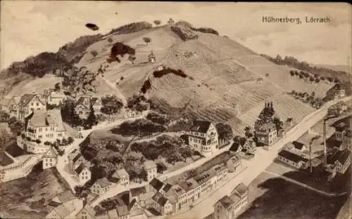 Künstler Ak Lörrach in Baden, Hühnerberg