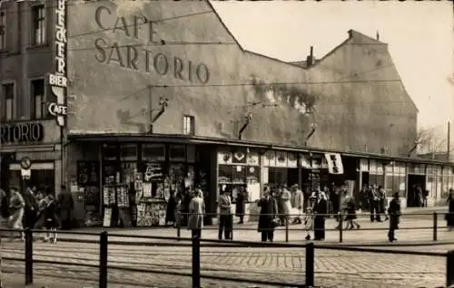 Ak Saarbrücken im Saarland, Cafe Sartorio, Diskonto-Ecke, Geschäfte, Eisverkauf