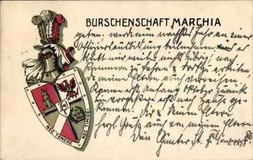 Studentika Ak Bonn, Burschenschaft Marchia, Wappen