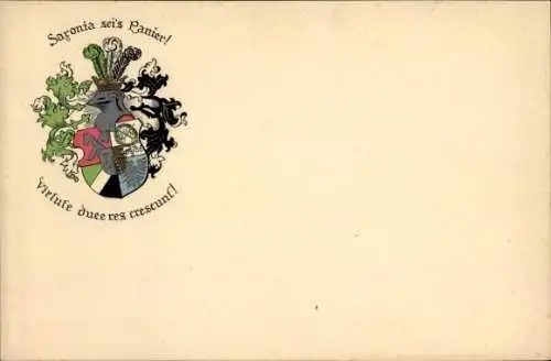 Studentika Ak Karlsruhe, Corps Saxonia, Mathystraße 9, Wappen