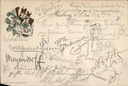 Studentika Ak Freiberg in Sachsen, Corpswappen, WSC