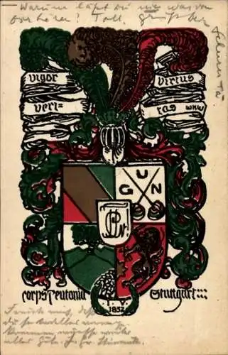 Studentika Ak Stuttgart, Corps Teutonia, Wappen, WSC