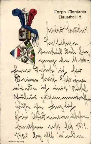 Studentika Ak Clausthal, Corps Montania, Wappen, WSC