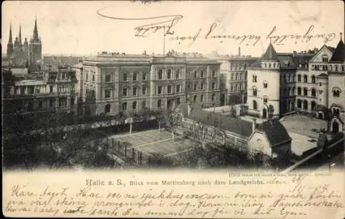Ak Halle an der Saale, Martinsberg, Landgericht