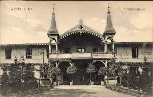 Ak Wesel am Niederrhein, Schützenhaus