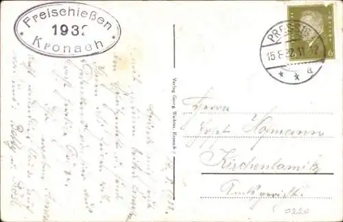 Ak Kronach in Oberfranken, Freischießen