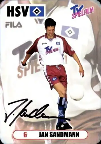 Autogrammkarte Fußballer Jan Sandmann, Hamburger SV / HSV, Autogramm