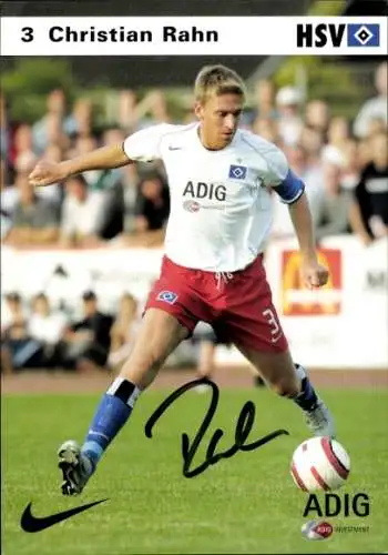 Autogrammkarte Fußball, Christian Rahn, Hamburger SV, Autogramm