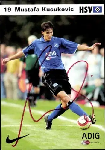 Autogrammkarte Fußballer Mustafa Kucukovic, Hamburger SV / HSV, Autogramm
