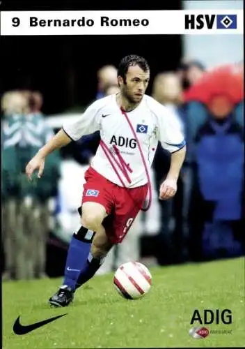 Autogrammkarte Fußballer Bernardo Romeo, Hamburger SV / HSV, Autogramm