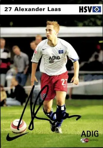 Autogrammkarte Fußballer Alexander Laas, Hamburger SV / HSV, Autogramm