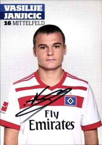 Autogrammkarte Fußballer Vasilije Janjicic, Hamburger SV / HSV, Autogramm