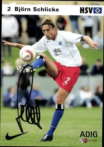 Autogrammkarte Fußballer Björn Schlicke, Hamburger SV / HSV, Autogramm