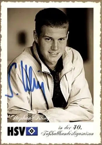 Autogrammkarte Fußballer Stephan Kling, Hamburger SV / HSV, Autogramm