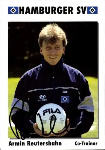 Autogrammkarte Co Trainer Armin Reutershahn, Hamburger SV / HSV, Autogramm