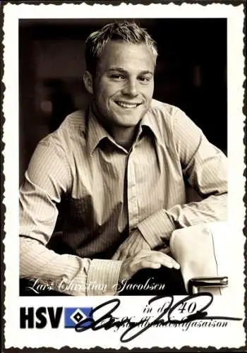 Autogrammkarte Fußballer Lars Christian Jacobsen, Hamburger SV / HSV, Autogramm