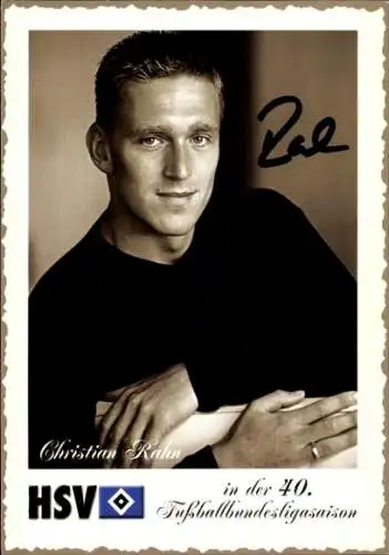 Autogrammkarte Fußballer Christian Rahn, Hamburger SV / HSV, Autogramm