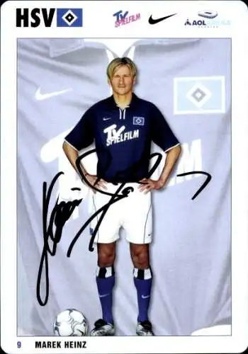 Autogrammkarte Fußballer Marek Heiz, Hamburger SV / HSV, Autogramm