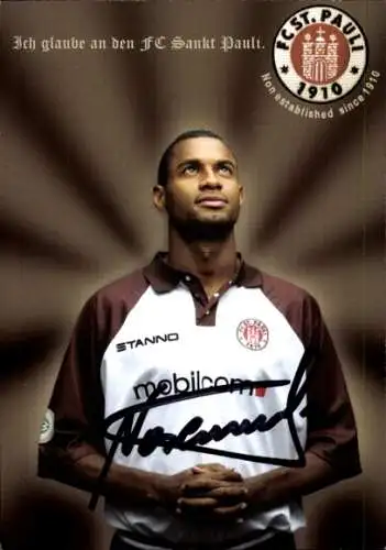 Autogrammkarte Fußballer Vivaldo Nascimento Barreto, FC St. Pauli, Autogramm