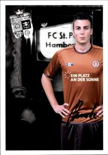 Autogrammkarte Fußballer Dennis Daube, FC St. Pauli, Autogramm