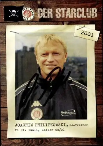 Autogrammkarte Co Trainer Joachim Philipkowski, FC St. Pauli, Autogramm