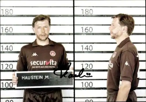 Autogrammkarte Fußballer Manfred Haustein, FC St. Pauli, Autogramm