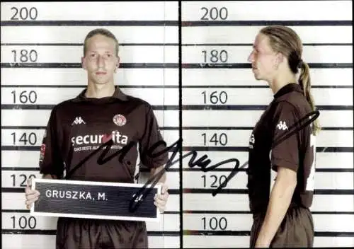 Autogrammkarte Fußballer Marco Gruszka, FC St. Pauli, Autogramm