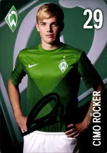 Autogrammkarte Fußballer Cimo Röcker, Werder Bremen, Autogramm