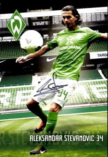 Autogrammkarte Fußballer Aleksandar Stevanovic, Werder Bremen, Autogramm