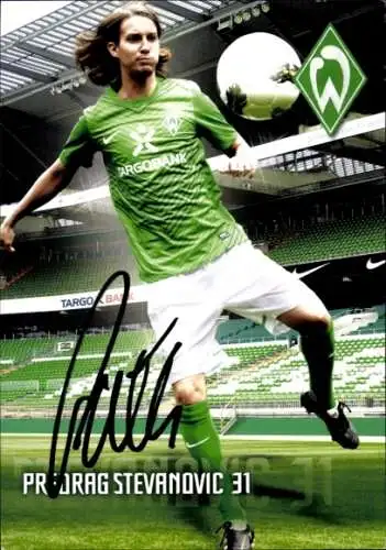 Autogrammkarte Fußballer Predrag Stevanovic, Werder Bremen, Autogramm