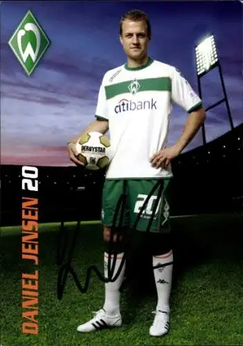 Autogrammkarte Fußballer Daniel Jensen, Werder Bremen, Autogramm