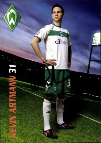 Autogrammkarte Fußballer Kevin Artmann, Werder Bremen, Autogramm