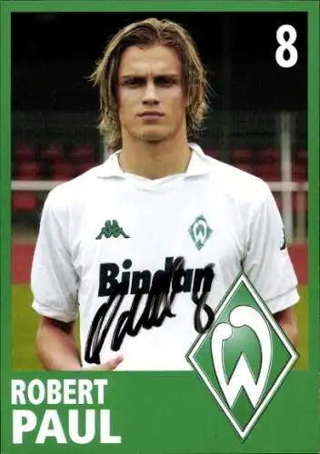 Autogrammkarte Fußballer Robert Paul, Werder Bremen, Autogramm