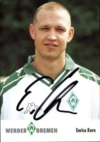 Autogrammkarte Fußballer Enrico Kern, Werder Bremen, Autogramm