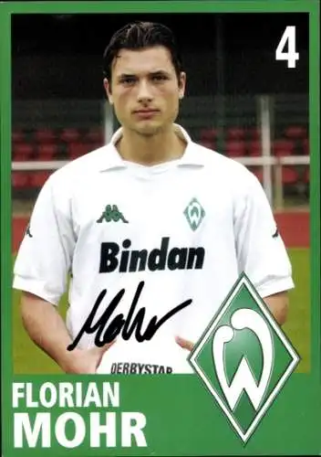 Autogrammkarte Fußballer Florian Mohr, Werder Bremen, Autogramm